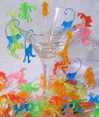 칵테일잔 동물 참장식 수량 택1 Plastic Mixed Animal Cocktail Drink MarkersCharms
