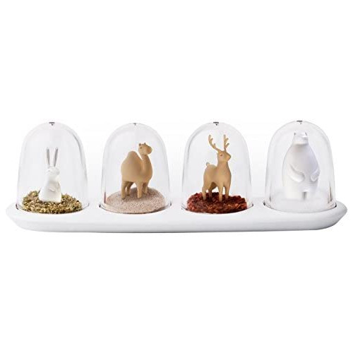QUALY 조미료 만들어 넣음(담는 그릇·상자 등) seasoning《시이카》 Animal Parade 9004500
