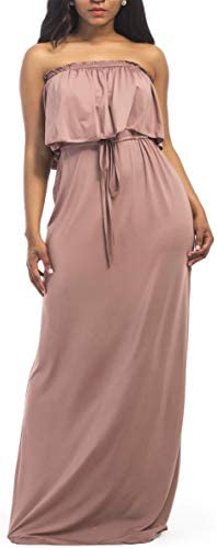 원피스 WIWIQS 여성 Halter Loose A-line Casual Maxi Dress Plus Size Party 클럽 Long Dresses