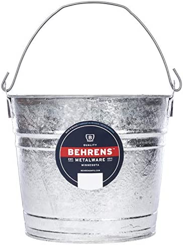 Behrens 1210 Hot-Dipped Galvanized Steel Utility Pail 10-Quart Silver