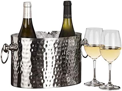 Chic Chill Handcrafted Artisan 2 bottle Champagne and Wine Chiller (Stainless Steel)