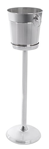 BirdRock Home Stainless Steel Wine Cooler with Stand - Party Drink Cooler Holder - Handles - Wine Chiller - Free Standing - Outdoor or Indoor Use