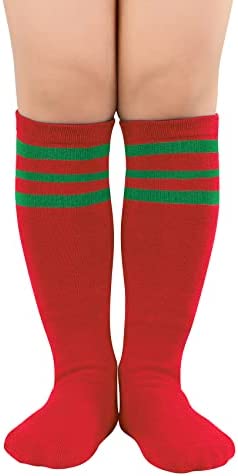 Durio Kids Soccer Socks Soft Cotton Toddler Soccer Socks for Boys and Girls Knee High Sports Tube Socks