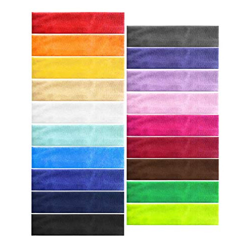 Headbands PorsMing Exercise Bands Sweat 헤어 Elastic Stretch Head Wraps 여성 Men 소녀 Yoga Workout 체육관 스포츠 Fitness Non Slip Slide 패션 Colors팩 19