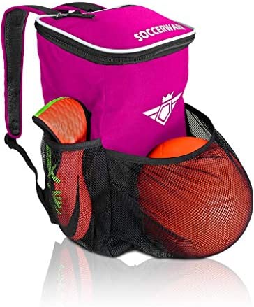 Soccer 백팩 Ball Holder Compartment - 소년 & 소녀 가방 Fits All Equipment 체육관 Gear Black