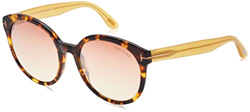 선글라스 Tom Ford FT0503 52Z 다크 Havana Philippa Round Sunglasses Lens Category 2