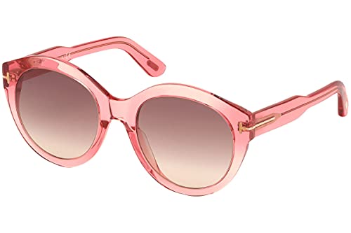 선글라스 Tom Ford ROSANNA FT0661-72F SUNGLASSES Pink Frame wBrown 54mm