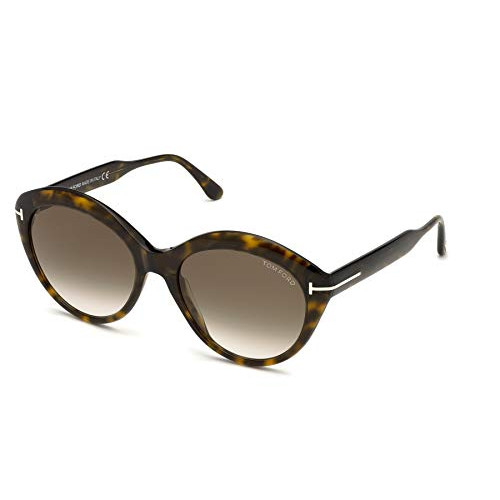 선글라스 Tom Ford FT0763 52K 다크 Havana Round Sunglasses Lens Category 3 Size 56