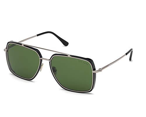 선글라스 Tom Ford sunglasses Lionel FT-0750-S 01N Shiny 매트 - Palladium 그린 lenses