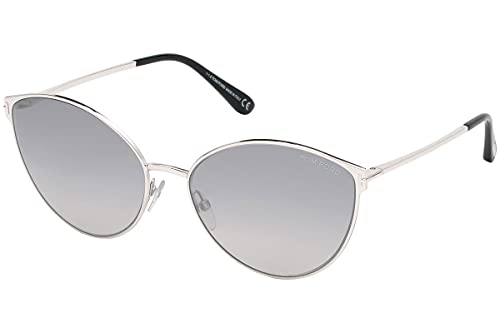 선글라스 Sunglasses Tom Ford FT 0654 Zeila 18C Shiny Rhodium BlackGradient Grey Silve