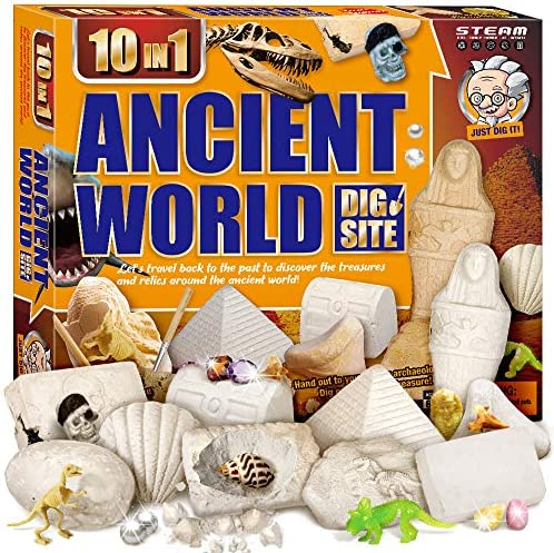 XXTOYS Atlantis Gemstones Dig Kit Pearls Excavation Kits Fossils Digging Kit Break Open 5 Mermaid Treasure Bricks Great Gift for Kids Party Archaeology Paleontology Educational Science