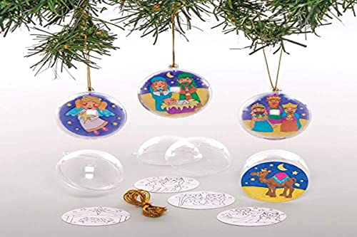 Baker Ross Ltd Nativity color In ornament Kits, Christmas Arts and Crafts (Pack of 8)