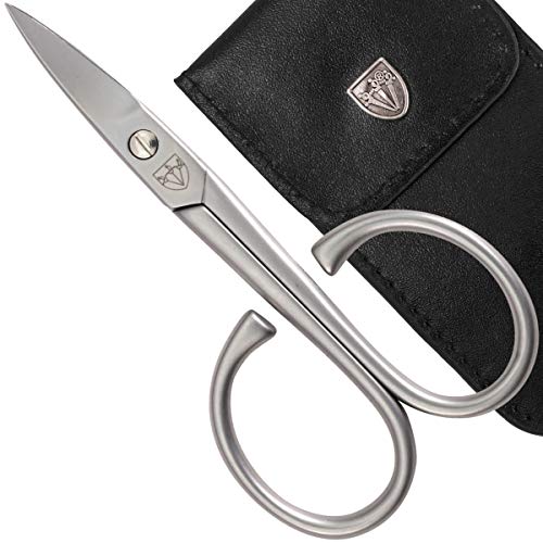 3 Swords Germany - brand quality 스테인레스 스틸 INOX CURVED NAIL SCISSORS 케이스 manicure pedicure grooming 프로페셔널 finger & toe nail 케어 Made Solingen 7384