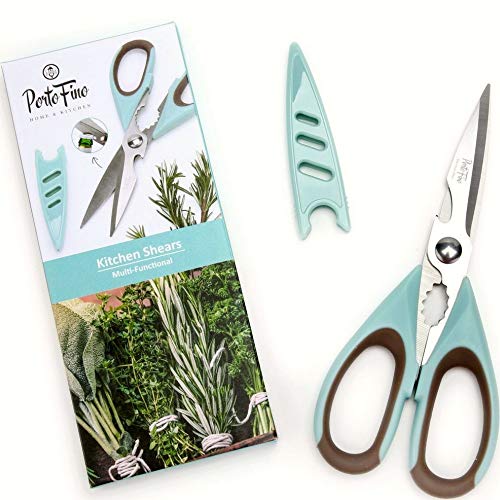 Kitchen Scissors - Multi Purpose Kitchen Shears - Poultry Shears - Meat Scissors - Utility Scissors - Heavy Duty Stainless Steel Scissors with Bottle Opener - RV Kitchen Accessories - Home Essentials