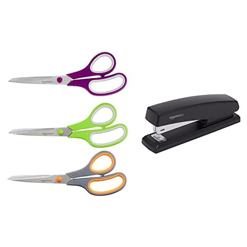 AmazonBasics Multipurpose Office Scissors - 2-Pack