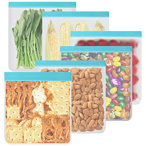 집들이선물 실리콘 밀폐용기 6개 세트 Reusable Gallon Freezer Bags - 6 Pack