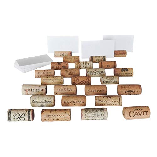 와인 코르크 카드 & 메모 홀더  25개입 Real Cork Card Holders From Premium Recycled Cork, Set of 25, Includes Cards