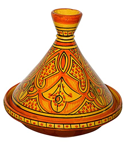 내 주방이 돋보이는 예쁜 미니 타진 플레이트 Moroccan Handmade Serving Tagine Exquisite Ceramic Vivid colors Original 6 Inches in Diameter