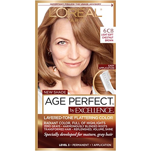 로레알 Paris ExcellenceAge Perfect Layered Tone Flattering Color 6N Light 소프트 Golden Brown Packaging May Vary