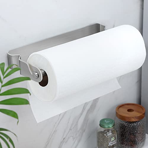 집들이선물 키친타올걸이/홀더 DELITON Paper Towel Holder Under Cabinet - Adhesive Paper Towel Rack for Kitchen Large Roll Paper, SUS304 Stainless Steel