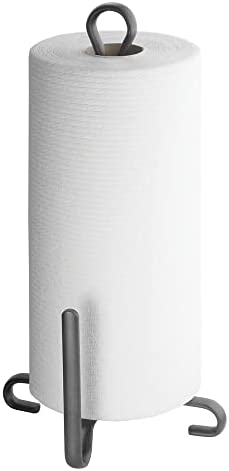집들이선물 키친타올걸이/홀더 색상 택1 mDesign Modern Metal Vertical Paper Towel Holder Stand and Dispenser, Fits Standard and Jumbo-Sized Rolls for Kitchen Countertop, Pantry, Laundry/Utility Room, Garage Storage