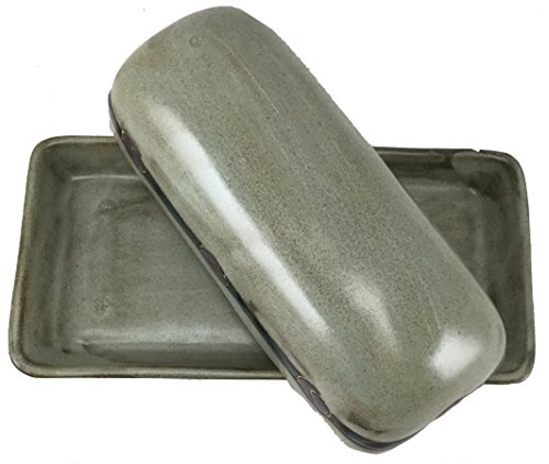 집들이선물 버터 보관함 MARA STONEWARE COLLECTION - Collectible Covered Butter Serving Dish - Mexican Pottery - Antique Green