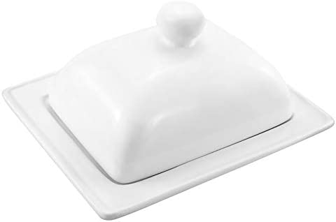 집들이선물 버터 보관함 Ceramic Butter Dish With Lid, White Butter Dishes With Covers Butter Keeper Butter Holder Butter Container, TAWCHES