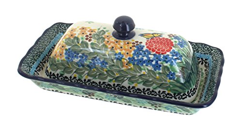 집들이선물 버터 보관함 Blue Rose Polish Pottery Teresa Butter Dish