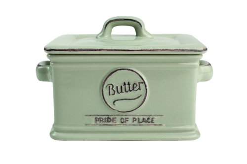 집들이선물 버터 보관함 T&G Woodware Pride of Place Old Green Butter Dish 18000