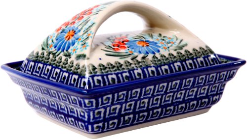 집들이선물 버터 보관함 Polish Pottery Ceramika Boleslawiec 0352/169 Butter Deep Dish, 2 Cubes