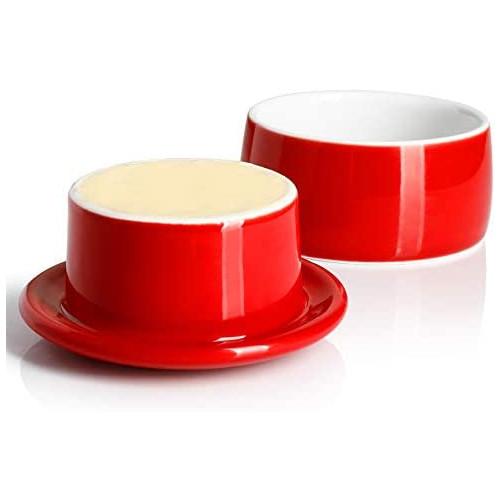 집들이선물 버터 보관 항아리 색상 택1 Porcelain Butter Crock, French Butter Keeper - Fresh Soft Butter without Refrigeration, Black - Better Butter & Beyond