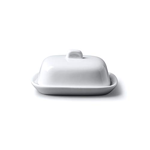 집들이선물 버터 보관함 CKS Butter Dish - 미니 lid 10x8x4cm White Ceramic
