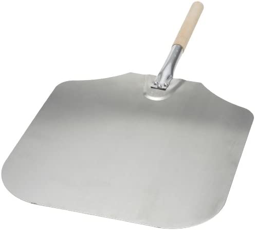 Kitchen Supply Company Kitchen Supply 4431 Aluminum Pizza Peel with Wooden Handle, 12 x 14, Silver