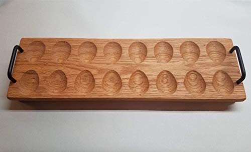 계란 트레이 16 Count Egg Tray, Handcrafted Solid Wood, for Deviled Eggs, Fresh Eggs, Serving and Storing &hellip