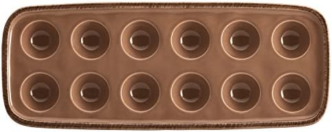 걔란 홀더 색상 택1 Rachael Ray Cucina Dinnerware 14.25-Inch x 5.5-Inch Stoneware Egg Tray