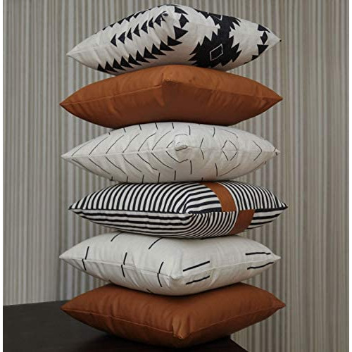 집들이선물 홈데코 쿠션커버 6세트 EFOLKI Decorative Throw Pillow 커버 Cases 18x18 inch 세트 6