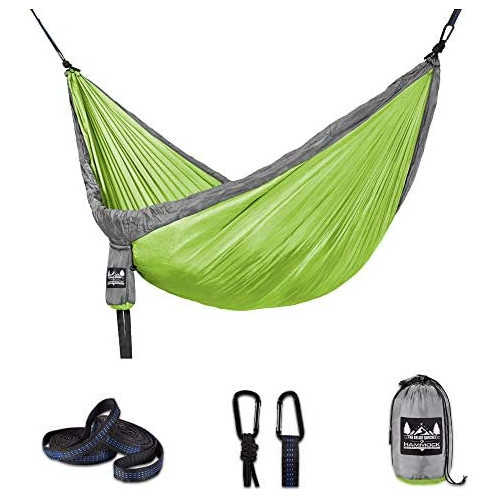 Better Outdoor Supply Camping Hammock - Portable Hammock Single or Double Camping Accessories w/Tree Straps Indoor or Outdoor use/ Space Saver Design - Small Family Business