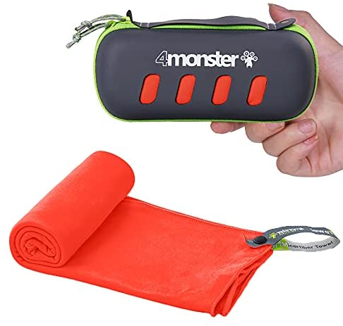 4Monster Microfiber Towel Travel Camping Towel,Small Size 15.7¡&Aacute31.5 Fast Drying 소프트 Light Weight,Suitable 체육관 Beach Swimming Backpacking More