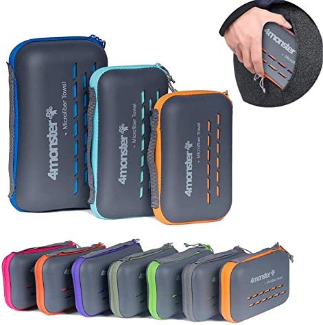 4Monster Camping Towels Super Absorbent Fast Drying Microfiber Travel Towel Ultra 소프트 Compact 체육관 Beach Hiking Yoga 스포츠 Backpack