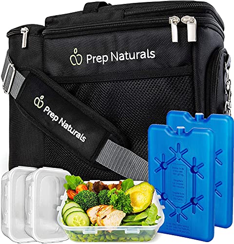도시락가방 런치백 세트 Meal Prep Bag Meal Prep Lunch Box - Meal Prep Insulated Lunch Bag for Men - Meal Prep Cooler Bag with Containers - Insulated Mens Lunch Box for Men Lunch Bags for Women Men Lunch Bag For Work Adult