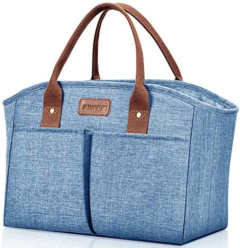 Lunch Bags for Women Insulated Thermal Lunch Tote Bag Durable Large Lunch Box Container Drinks Holder for Adults Men Work College Picnic Beach Park, Grey