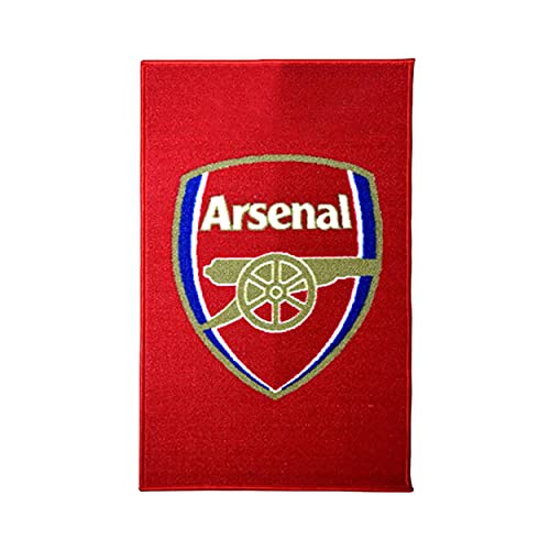 Arsenal FC Official Soccer Crest Rug One Size Red/Gold