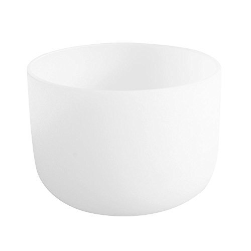 Frosted C Note Root Chakra Quartz Crystal Singing Bowl 10 inch mallet and o-ring included