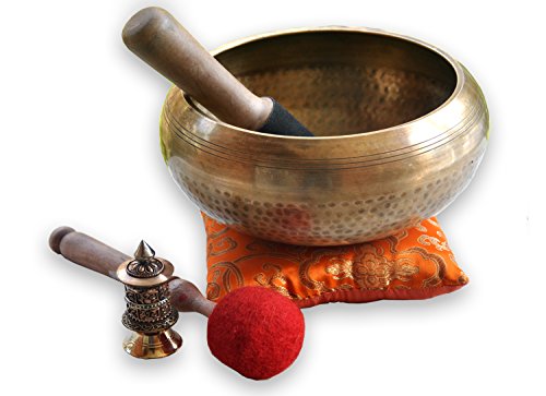6.5 Inch Relaxing Yoga Meditation Om Peace Singing Bowl / Cushion / Rosewood Mallet/drum stick and free cushion