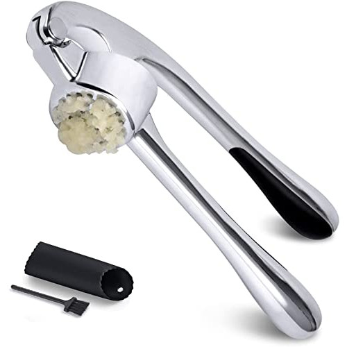 JmeGe Garlic Press Cleaning Brush Silicone Peeler 3 PCS Mashed Tool Peeling Device 스테인레스 스틸 Crusher Steel Mincer Easy-Squeeze