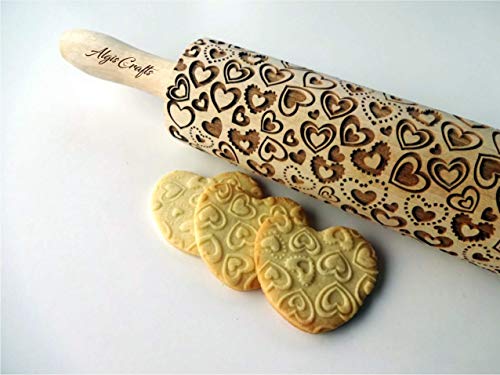 집들이선물 베이킹 롤링 핀 쿠키스탬프 SPRING embossing rolling pin. Wooden embossing rolling pin with flowers and butterflies. Embossed cookies. Gift for Mother, Grandmother, friend.