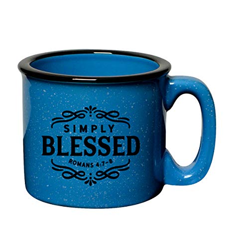 스프볼 스프머그 15oz Coffee Tea Soup Ceramic Mug Simply Blessed Romans 47-8 15 ounce Designer Mug with Inspiring Sentiment Dishwasher and Microwave Safe