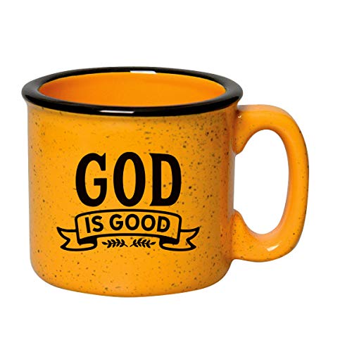 스프볼 스프머그 15oz Coffee Tea Soup Ceramic Mug God is Good 15 ounce Designer Mug with Inspiring Sentiment Dishwasher and Microwave Safe