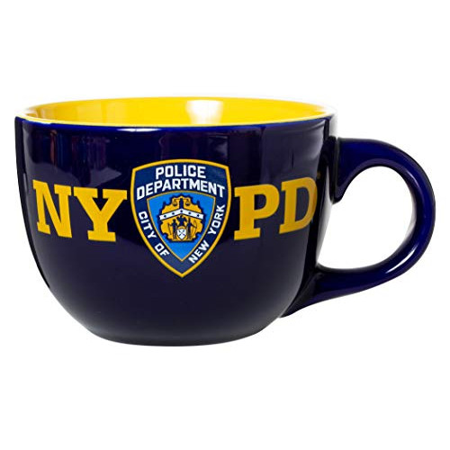 뉴욕시 경찰청 스프볼 스프머그 22oz Officially Licensed Police Department New York NYPD Jumbo Extra Large Ceramic Latte 머그잔/Soup 머그잔