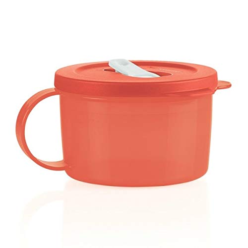 스프볼 스프머그 오렌지 Tupperware Crystalwave Soup 머그잔 Orange White Vent 2cup